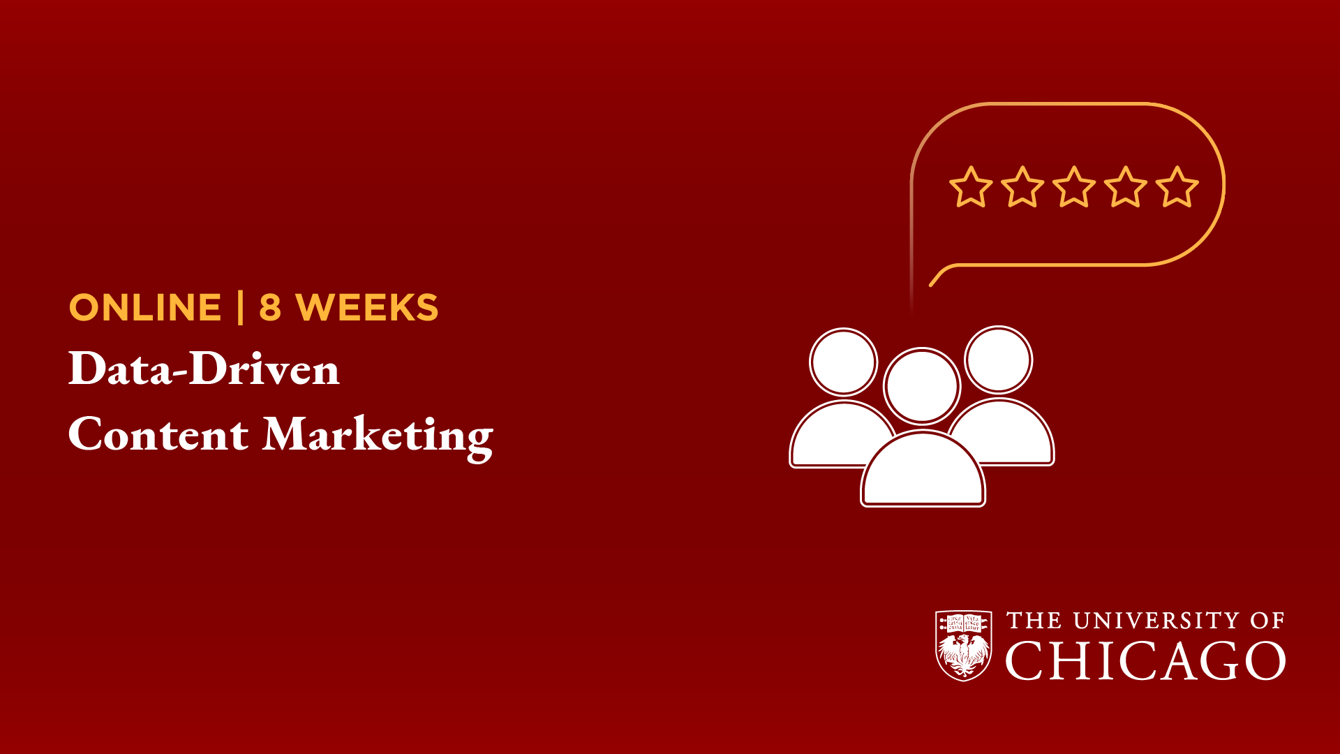 Data Driven Content Marketing Landing cartel
